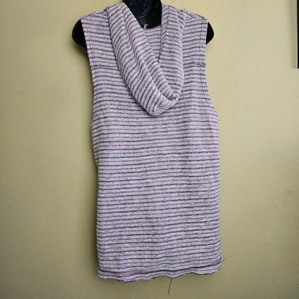 Free People Sleeveless French Terry Hooded Sweater